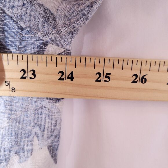 Tommy Bahama Silk Hawaiian Shirt Mens Large Floral Blue, White Original Fit Camp - Picture 7 of 12